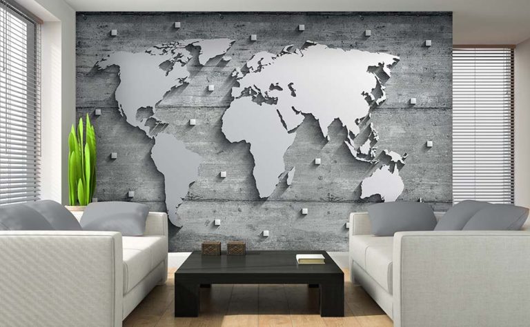 Карта мира на стене