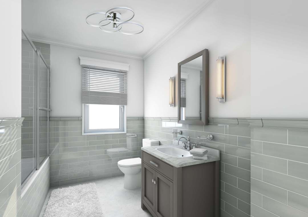 Дизайн в ванной в серых тонах фото